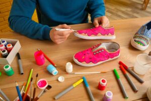 Customisation de baskets en entreprise team building